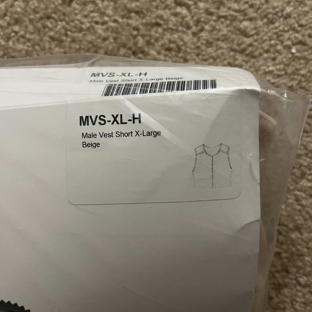 *new* B09Z-36C-H Bra Front Zipper 36C Large Beige Recovery Post Op Compression